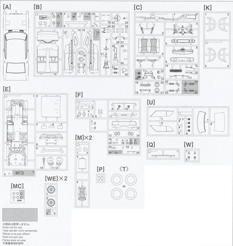 Hasegawa 1/24 Nissan Skyline 2000GT-R (KPGC110) Custom Version Plastic Model