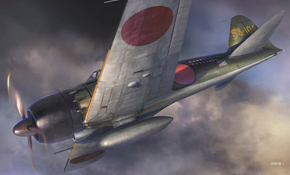 1/48 A6M5 Zero Fighter Type 52 Kit w/ "Super Ace" Resin Figure by Hasegawa