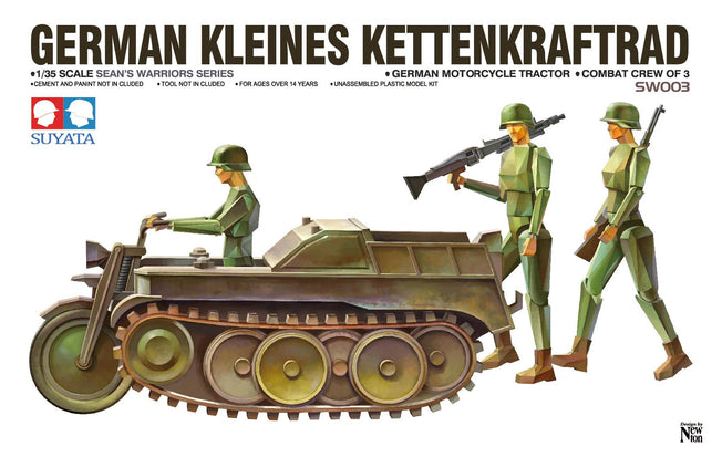 SUYATA SW003 - Moveable Soldiers Series - 1/35 Scale German Kettenkraftrad with crew