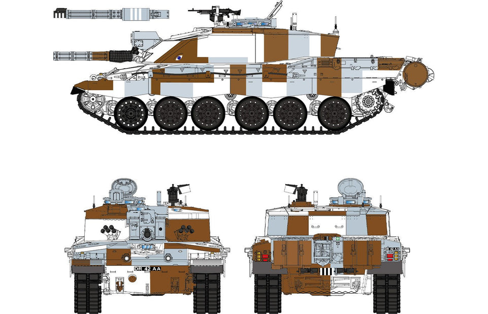 RyeField RM5039 1/35 BRITISH Main Battle Tank CHALLENGER 2 with Movable Tracks