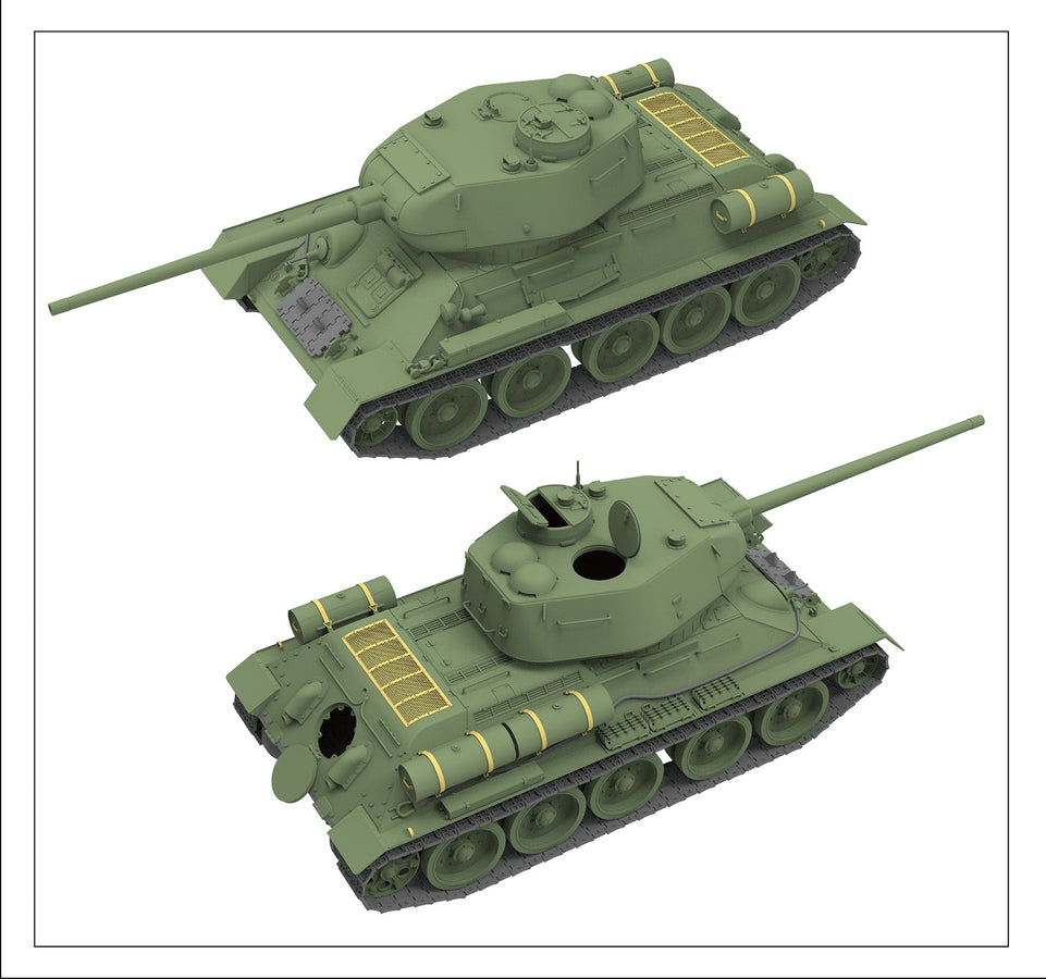 1/35 T34/85 Model 1945 No.174 Factory with Sectional Tracks by RyeField Model