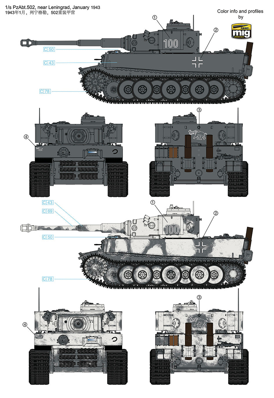 Rye Field RM5075 1/35 Tiger I Initial Production w/ Workable Mirror Tracks