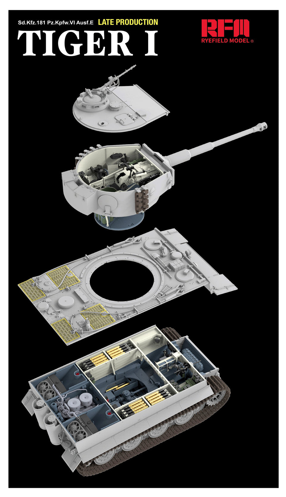 1/35 TIGER I LATE PRODUCTION with Zimmerit, Interior & Tracks
