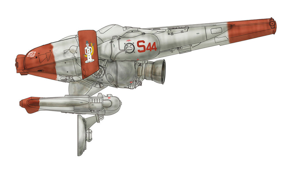 1/35 Ma.K LUNADIVER STINGRAY with "MOON SNOWMAN" Squadron embroidered cloth patch by Hasegawa