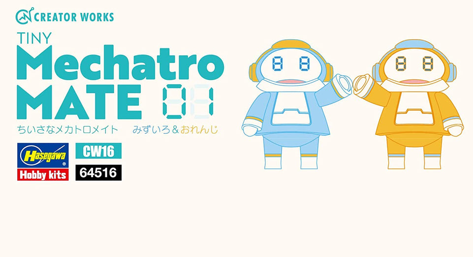 TINY MechatroMate 01 'SKY BLUE & ORANGE' (2 FIGURES) by HASEGAWA JAPAN