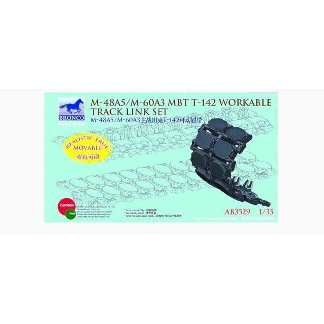 1/35 M-48A5/M-60A3 MBT T-142 WORKABLE TRACK LINK SET