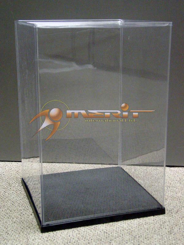 SQUARE - JUMBO DISPLAY CASE-CLEAR BLUE (31cm x 31cm x 46cm)