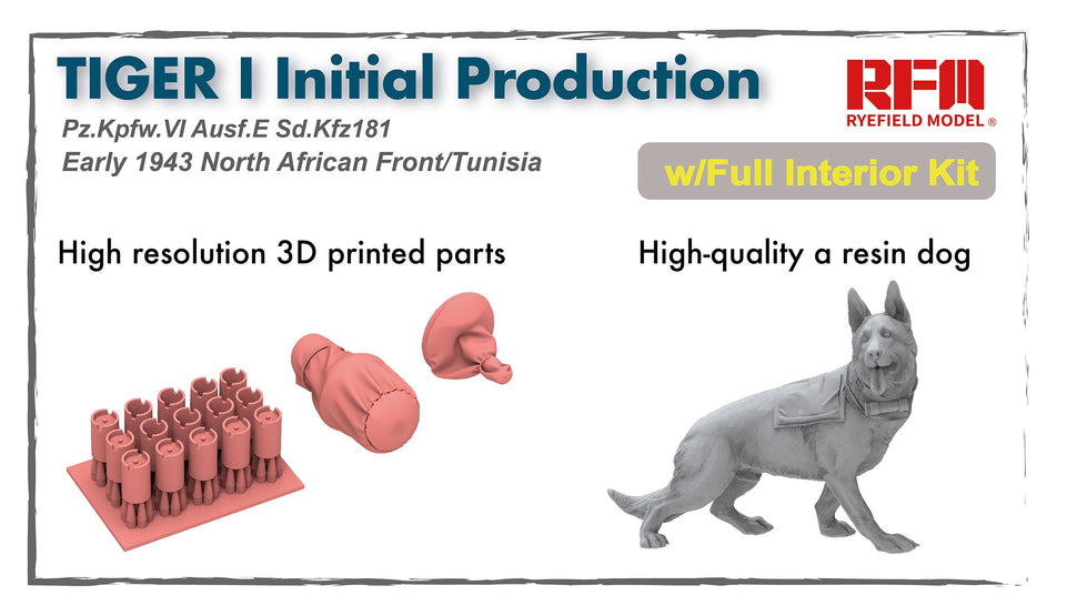 1/35 TIGER I INTIAL PRODUCTION EARLY 1943 w/FULL INTERIOR and TRACKS