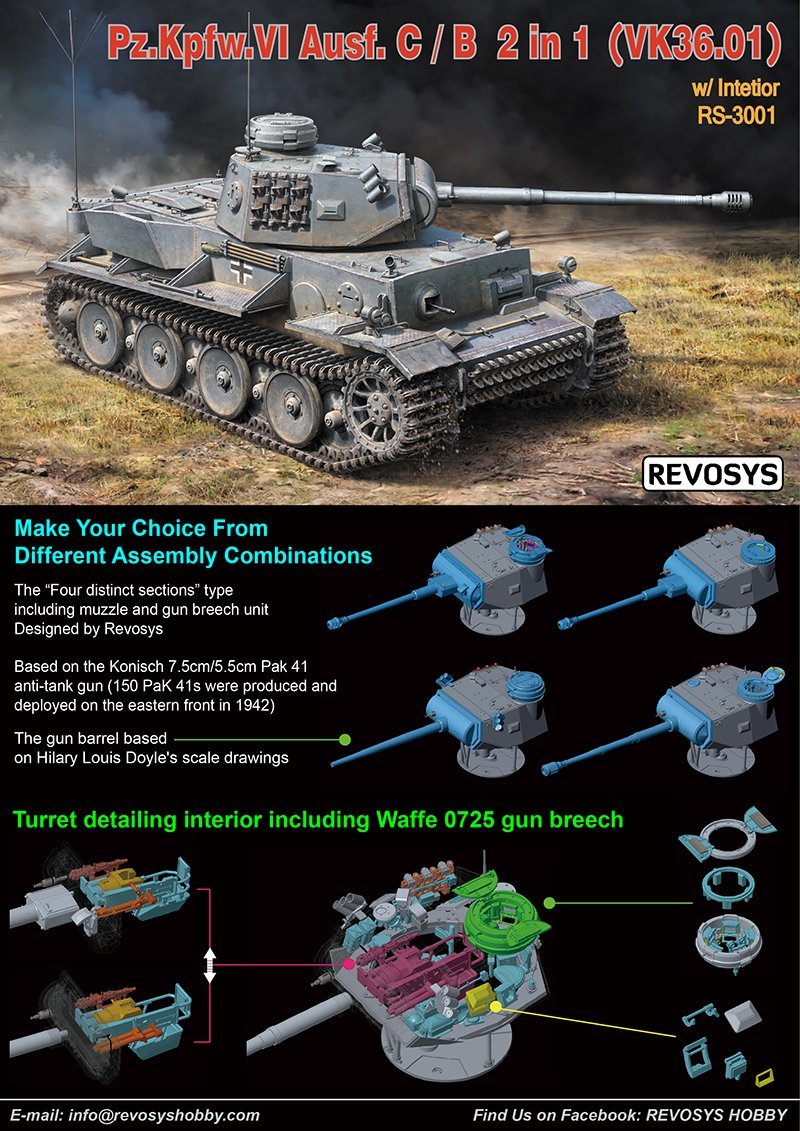 1/35 PZ.KPFW.VI AUSF C/B (VK36.01) WITH INTERIOR