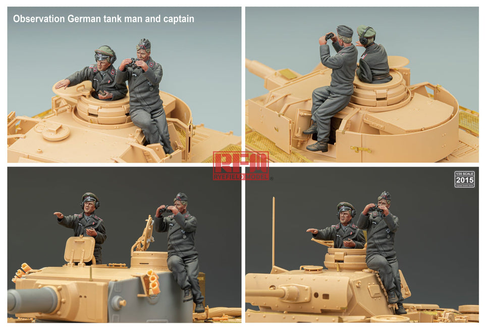 1/35 WWII German Panzer Commander & Crew (2 Resin figures Set) by Rye Field Models