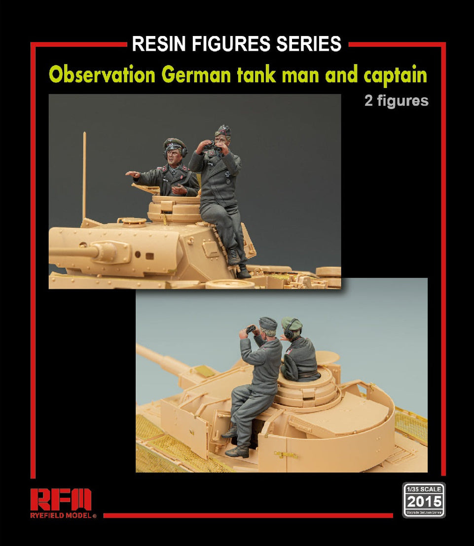 1/35 WWII German Panzer Commander & Crew (2 Resin figures Set) by Rye Field Models