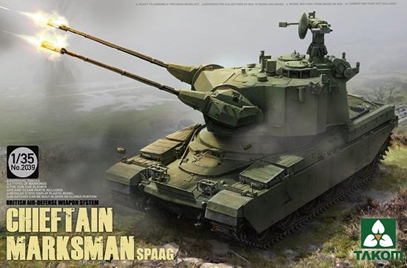1/35 CHIEFTAIN MARKSMAN SPAAG ANTI-AIRCRAFT WEAPON SYSTEM with BRITISH AIR-DEFENSE WEAPON BY TAKOM
