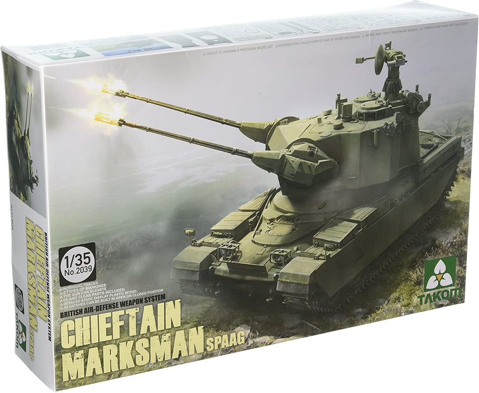 1/35 CHIEFTAIN MARKSMAN SPAAG ANTI-AIRCRAFT WEAPON SYSTEM with BRITISH AIR-DEFENSE WEAPON BY TAKOM