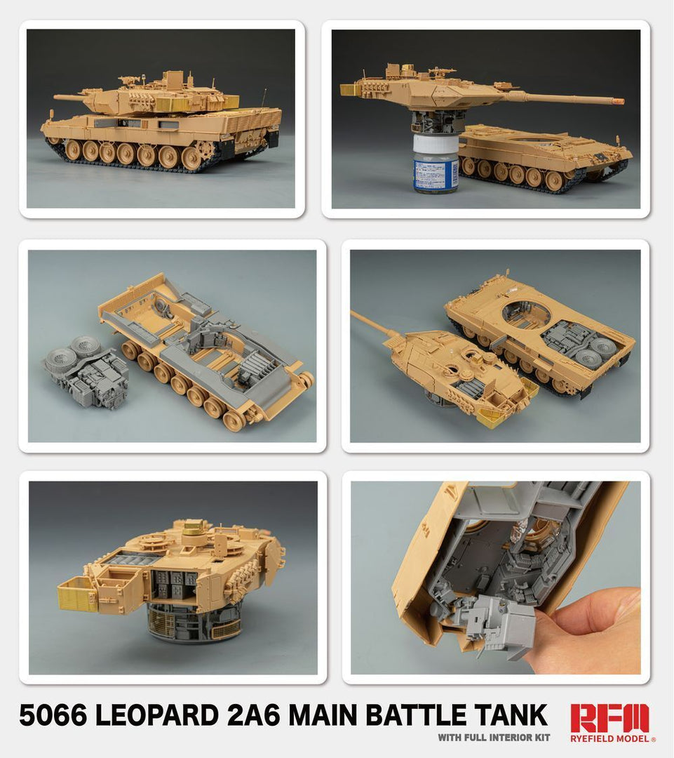 1/35 German Leopard 2A6 – Full Interior, Moveable Wheels and Tracks