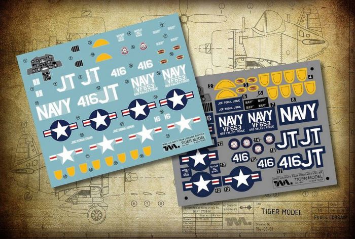 EGG PLANE - WWII U.S. NAVY F4U-4 CORSAIR FIGHTER (TIGER) TIGER MODELS TM104