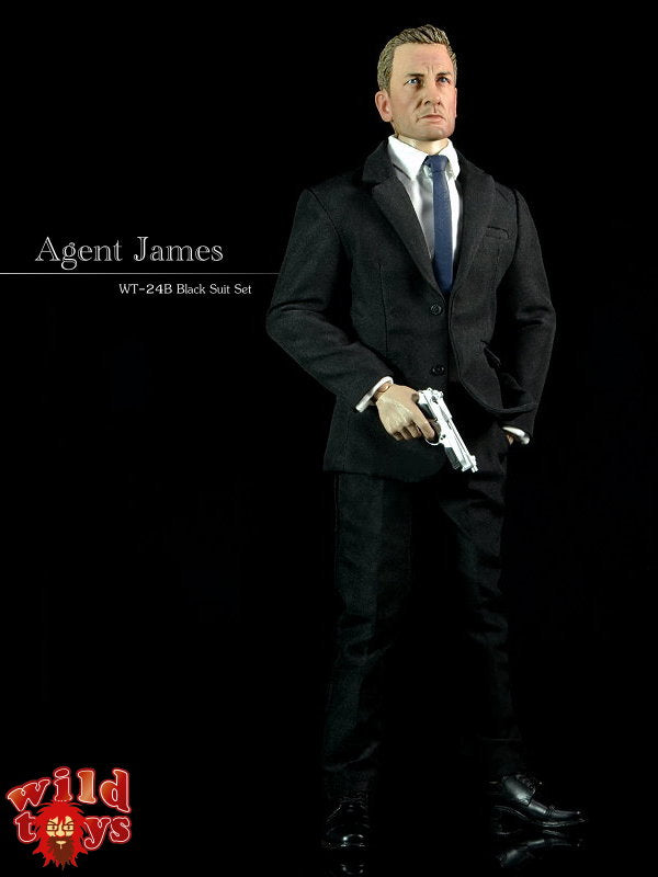 1/6 WILD TOYS - AGENT JAMES WITH BLACK SUIT SET WT024B
