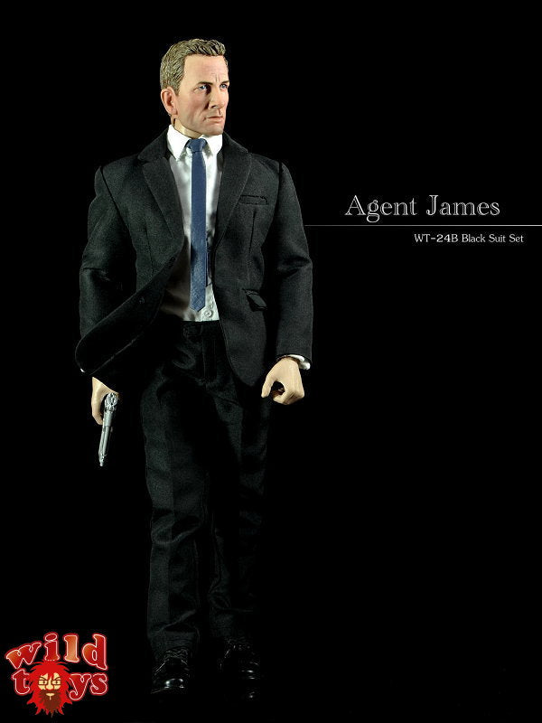 1/6 WILD TOYS - AGENT JAMES WITH BLACK SUIT SET WT024B