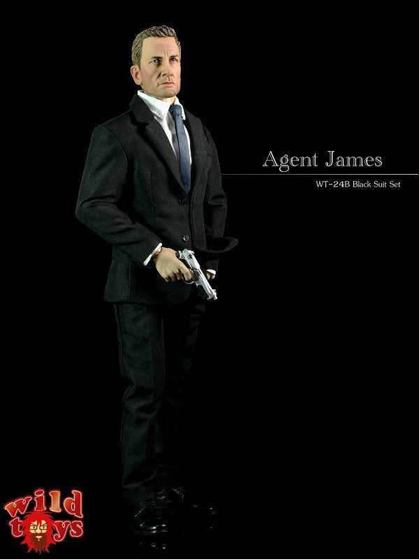 1/6 WILD TOYS - AGENT JAMES WITH BLACK SUIT SET WT024B