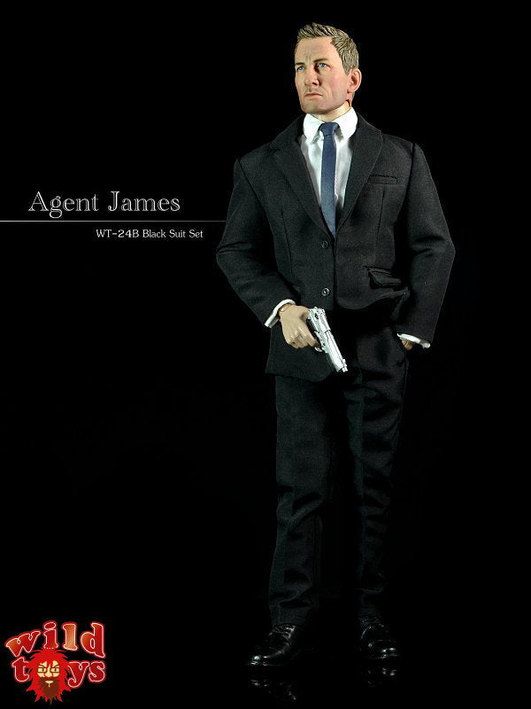 1/6 WILD TOYS - AGENT JAMES WITH BLACK SUIT SET WT024B