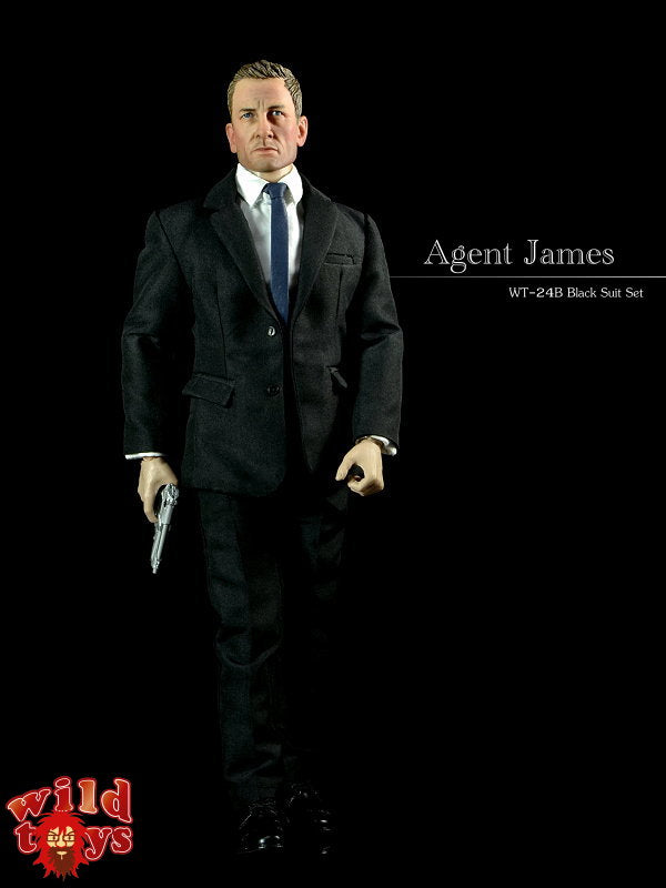 1/6 WILD TOYS - AGENT JAMES WITH BLACK SUIT SET WT024B