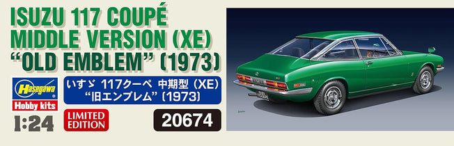 Hasegawa 1/24 Isuzu 117 Coupe Medium (XE) Old Emblem 1973 Plastic Model