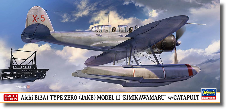 Hasegawa 1/72 Japanese Navy Aichi E13A1 Zero Type Seaplane 11 Type Kimikawa Maru Mounted Machine w/Catapult