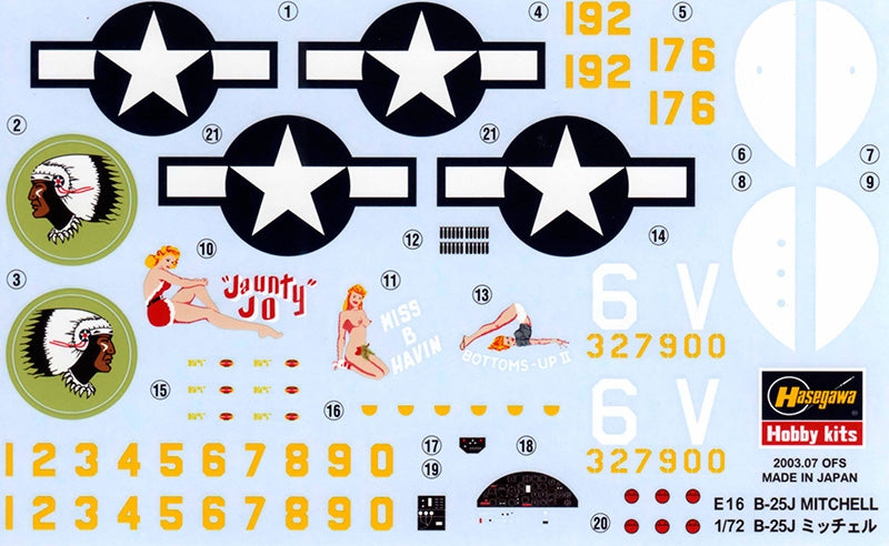 1/72 B-25J MITCHELL HASEGAWA 00546