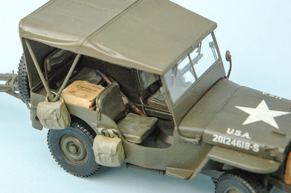 1/35 US GPW 1/4 TON 4X4 UTILITY VEHICLE W / ANTI TANK GUN BRONCO MODELS CB35107