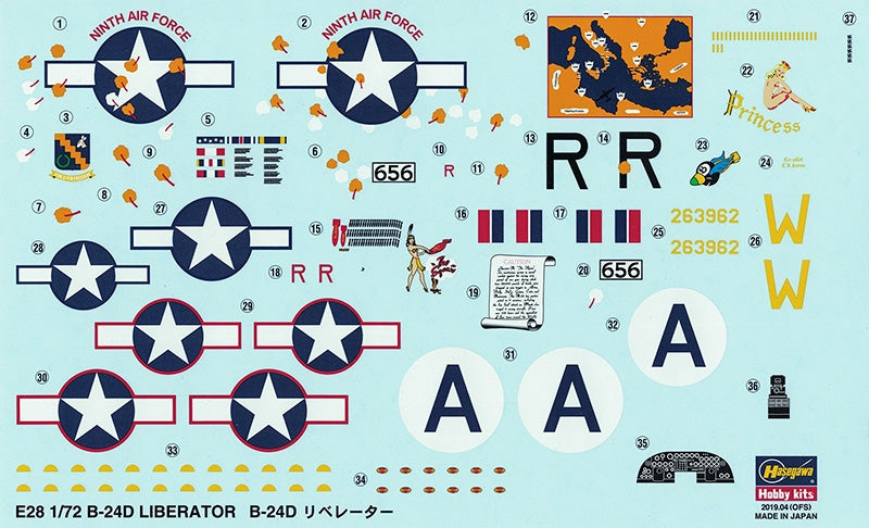 1/72 B-24D LIBERATOR HASEGAWA