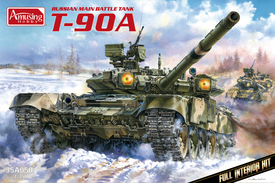 Amusing Hobby 35A050 1/35 Russian T-90A MBT w/ Full Interior & Movable Tracks