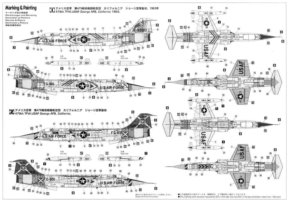 1/48 F-104C STARFIGHTER "USAF" HASEGAWA 07219