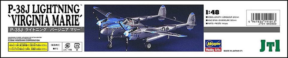 1/48 P-38J LIGHTNING "VIRGINIA MARIE" HASEGAWA 09101