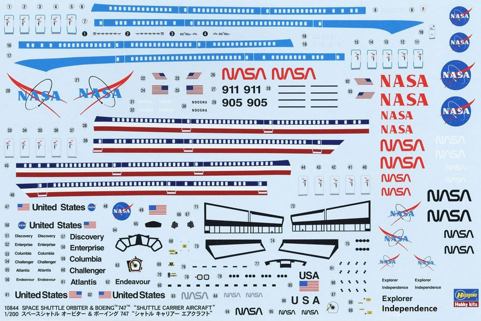 1/200 Space Shuttle Orbiter & Boeing 747 Shuttle Carrier Aircraft- 2 models Set