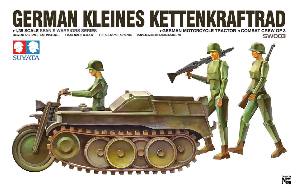 SUYATA SW003 - Moveable Soldiers Series - 1/35 Scale German Kettenkraftrad with crew