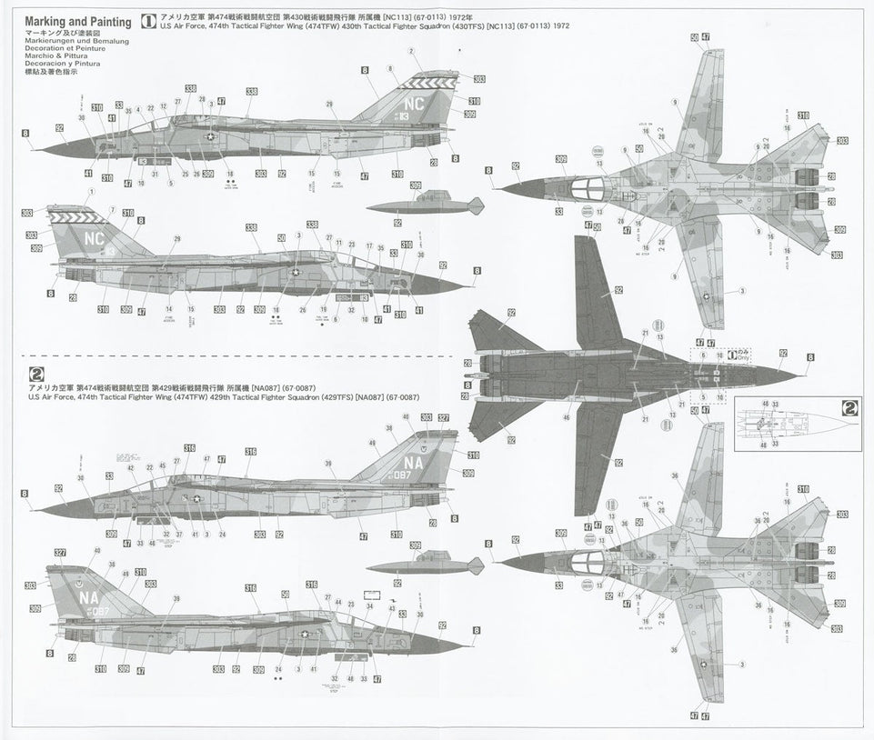 1/72  F-111A AARDVARK “Vietnam War” HASEGAWA 02441