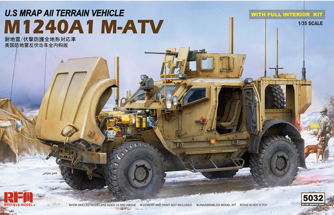 1/35 U.S. M1240A1 M-ATV MRAP RYEFIELD MODEL 5032