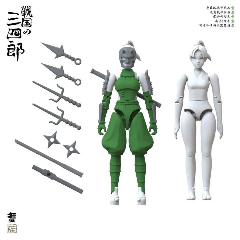 1/24 SANNSHIROU FROM THE SENGOKU - NINJA GIRL MIDORI / PRIME BODY (POSEABLE FIGURE)