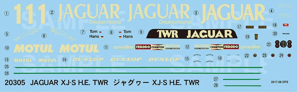 1/24 JAGUAR XJ-S H.E. TWR HASEGAWA 20305