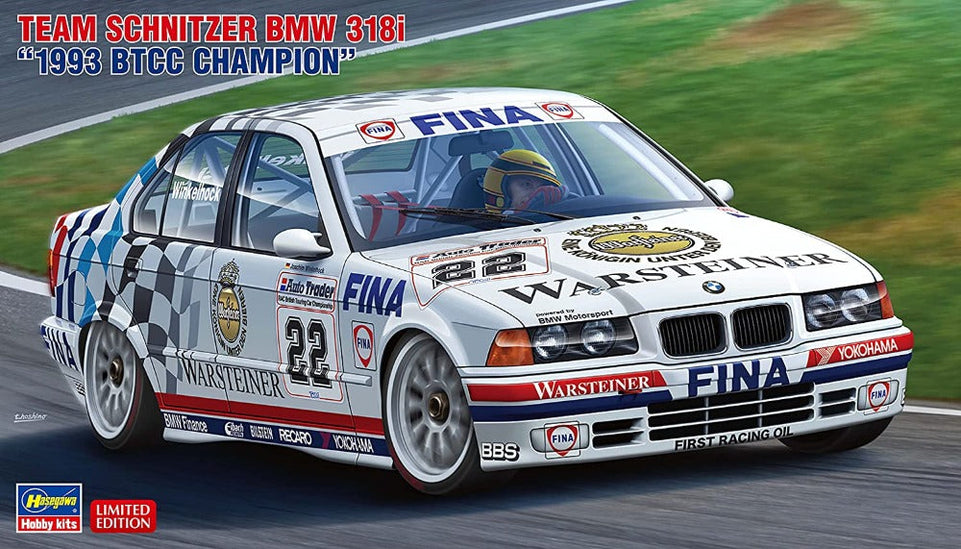 1/24 TEAM SCHNITZER BMW 318i "1993 BTCC CHAMPION" BY HASEGAWA 20551