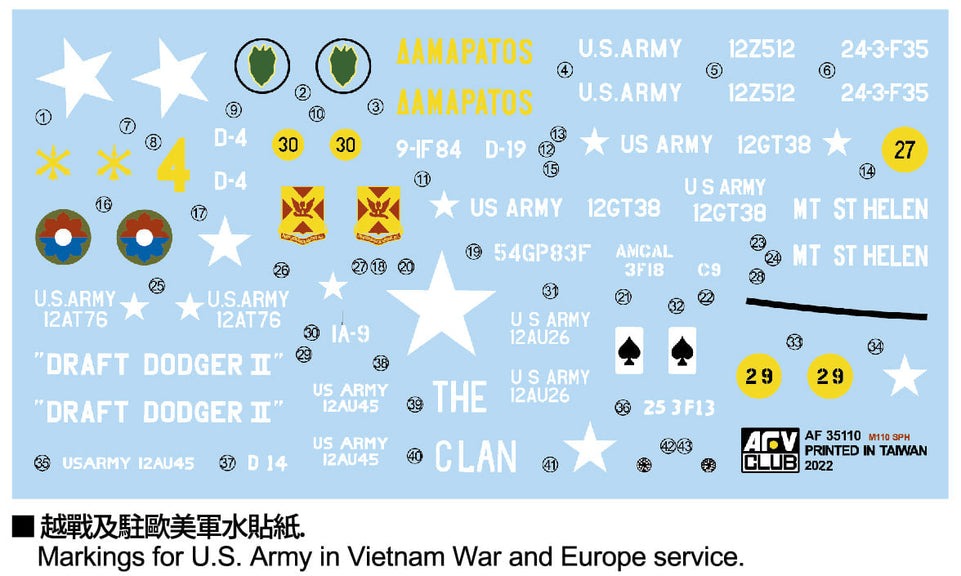 1/35 U.S. Army M110 Self-propelled Howitzer AFV CLUB AF35110