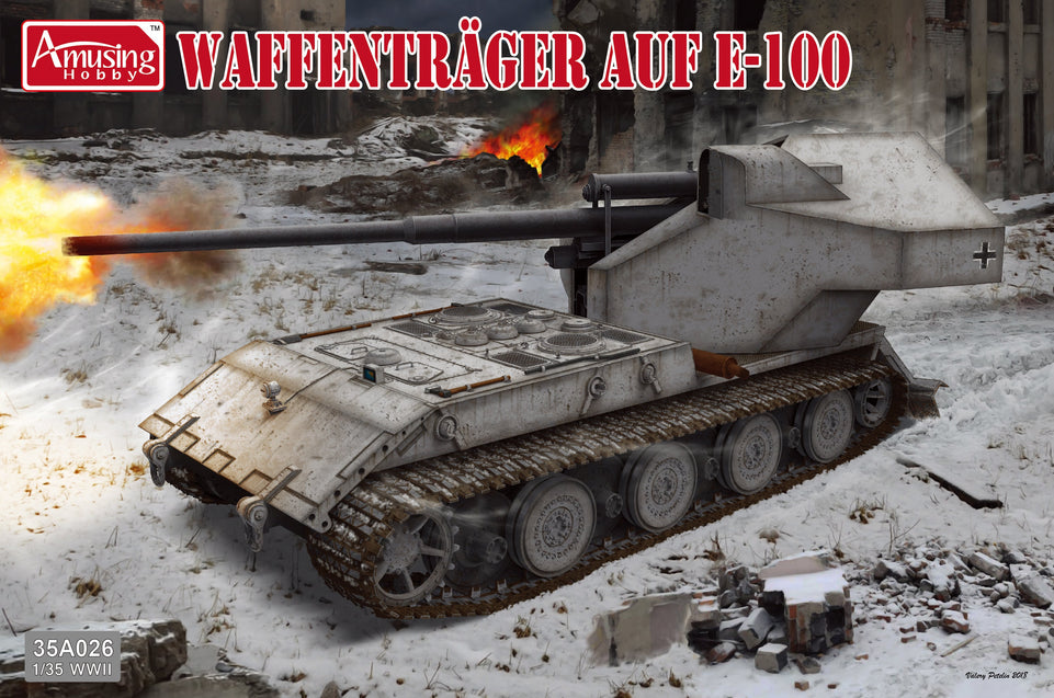 Amusing Hobby 35A026 1/35 German Waffentrager Auf E-100w/ Movable Tracks