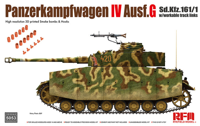 1/35 Rye Field Model Panzerkampfwagen IV Ausf.G Sd.Kfz.161/1 with Workable Track Links