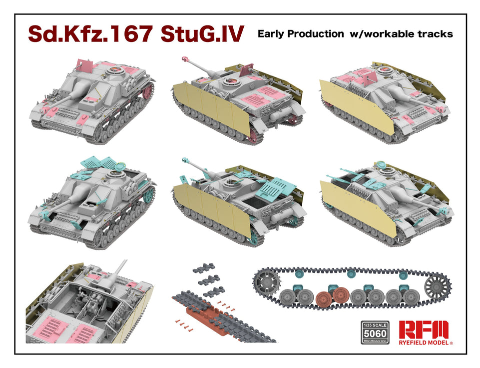 1/35 WWII StuG IV Early w/ Moveable Suspension and Tracks