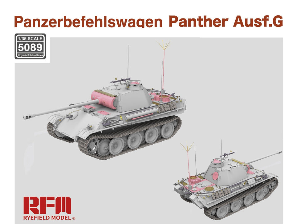 1/35 WWII Panther G Command Tank -Moveable Suspension and Tracks