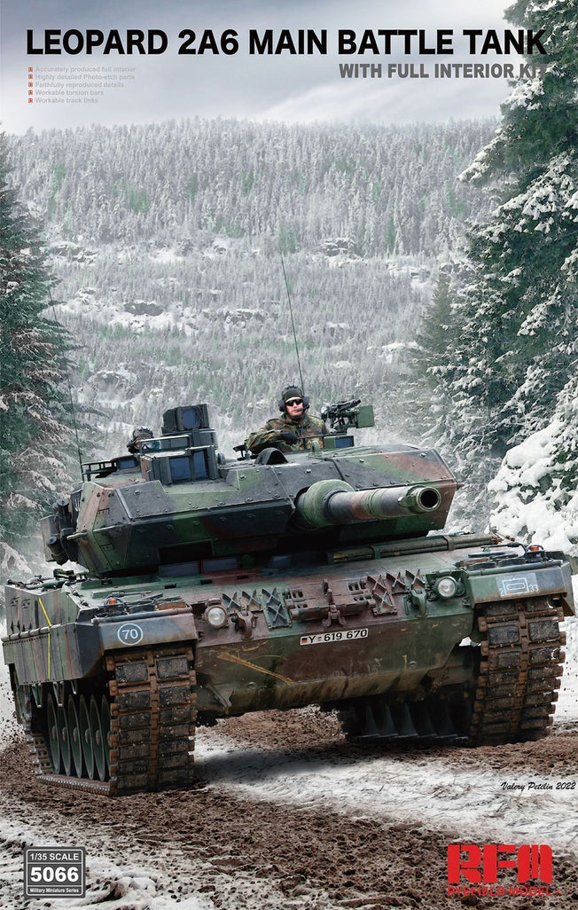 1/35 German Leopard 2A6 – Full Interior, Moveable Wheels and Tracks