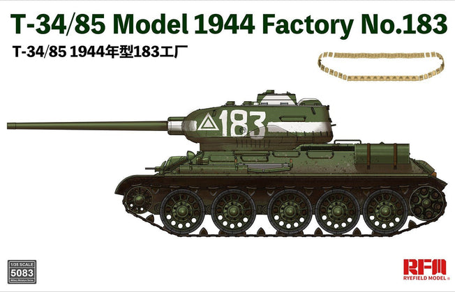 1/35 T34/85 Model 1944 Factory No.183 w/ Section Tracks by RyeField Model