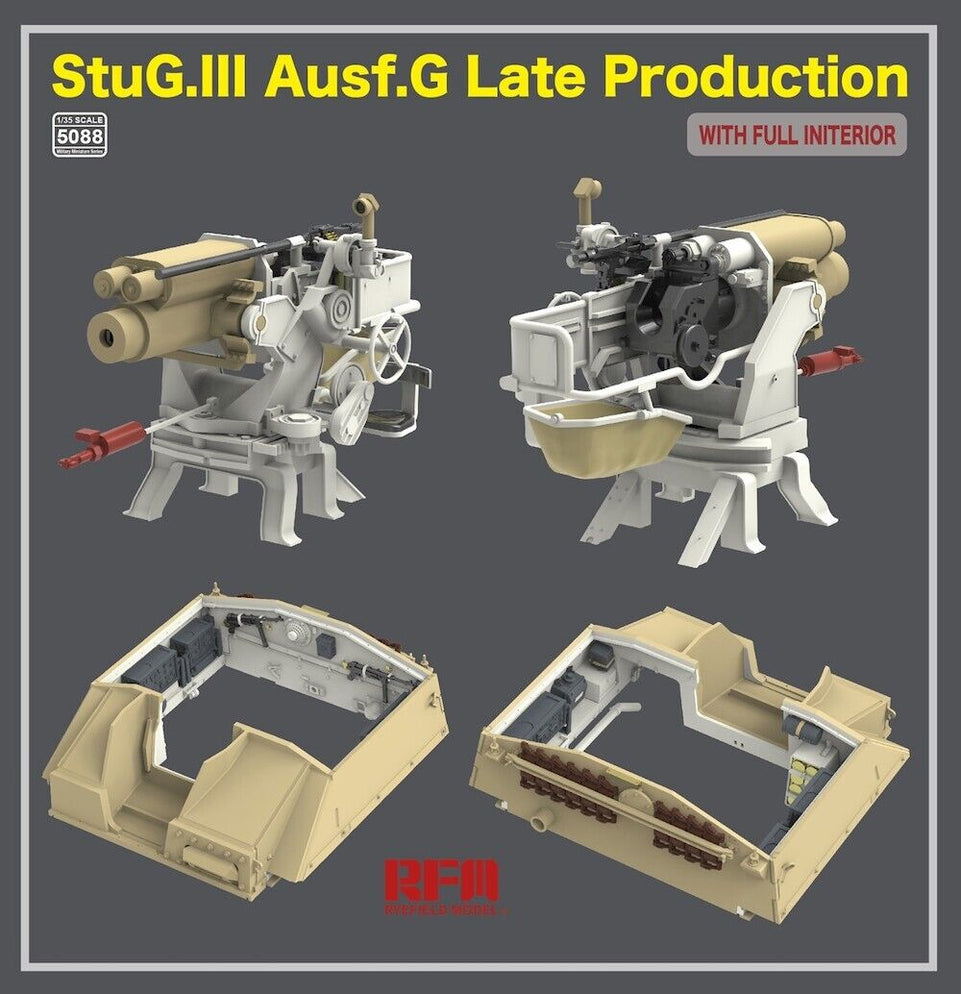 1/35 WWII StuG III Late Production w/ Full Interior and Moveable Tracks