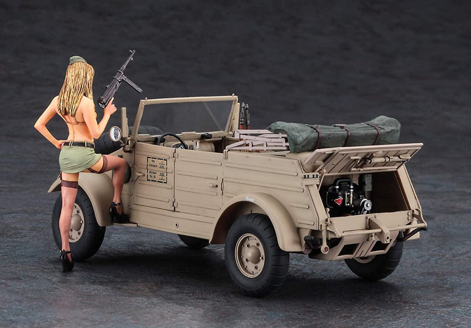 1/24 PKW.K1 KUBEL WAGEN TYPE 82 (BALLOON TIRE) with BLOND GIRL'S FIGURE BY HASEGAWA 52273