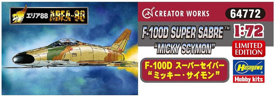 1/72 F-100D SUPER SABRE "MICKY SCYMON" HASEGAWA CREATOR WORKS 64772