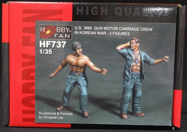 1/35 U.S. M40 GUN MOTOR CARRIAGE CREW KOREAN WAR - 2 FIGURES BY HOBBY FAN #737